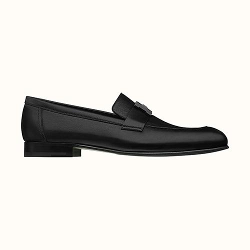 HERMESシューズ H ディテール Paris ローファー ゴートスキン H191306ZA02400