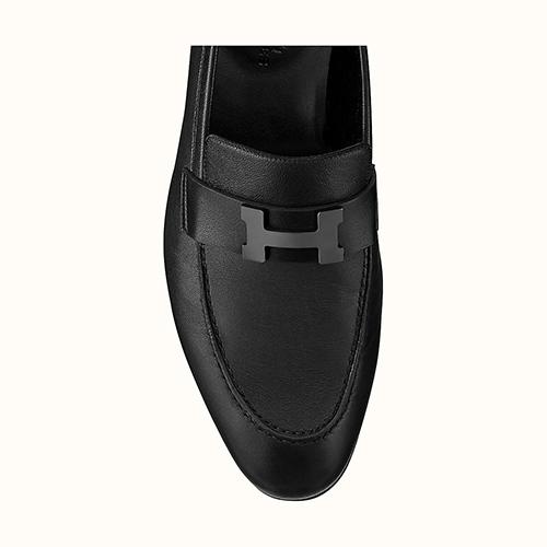 HERMESシューズ H ディテール Paris ローファー ゴートスキン H191306ZA02400