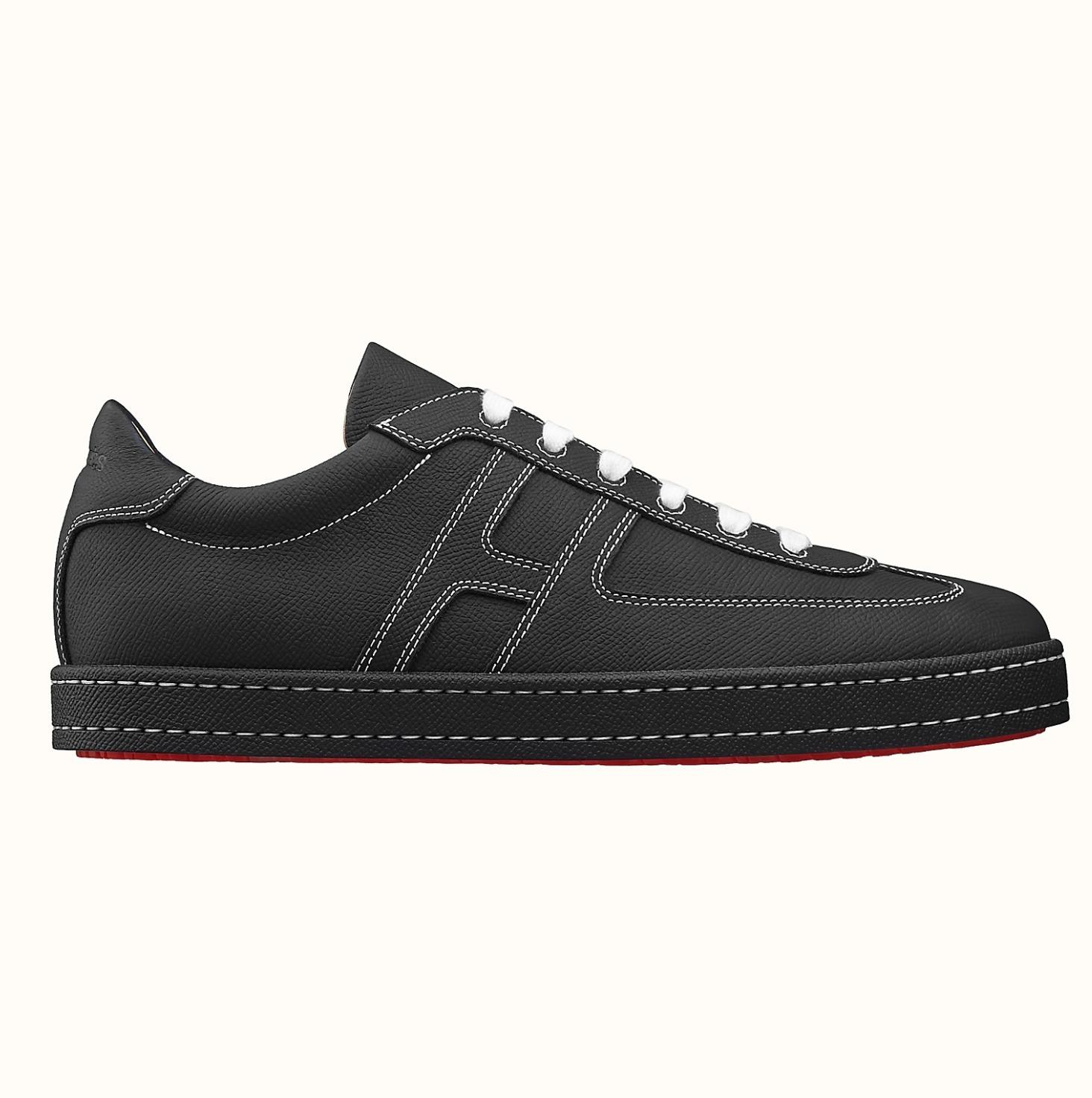 HERMES エルメス スニーカー ブーメラン 黒 白 ホワイト グレー H202950ZH02395