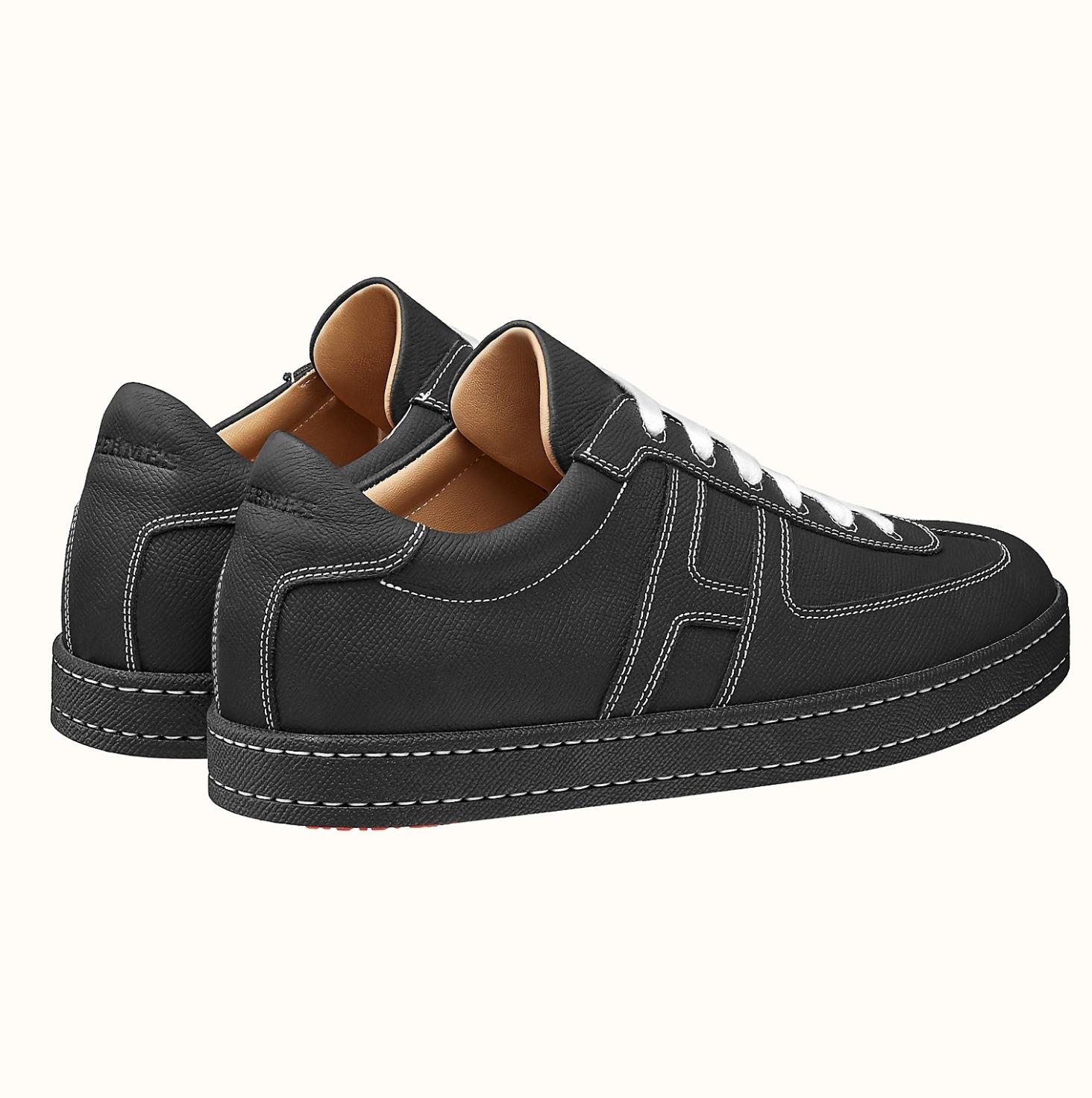 HERMES エルメス スニーカー ブーメラン 黒 白 ホワイト グレー H202950ZH02395