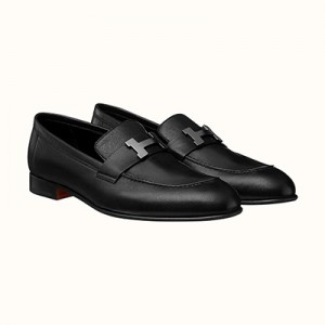 HERMESシューズ H ディテール Paris ローファー ゴートスキン H191306ZA02400