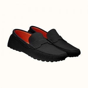 エルメス オスカーモカシンローファー/ヴォ―エプソン ブラック H181375ZH02400