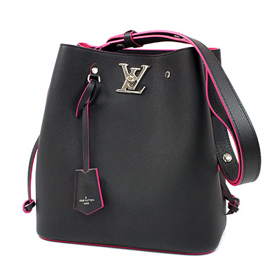 LOUIS VUITTON ルイ・ヴィトン ロックミー バケット ショルダーバッグ ノワール カーフレザー M54677