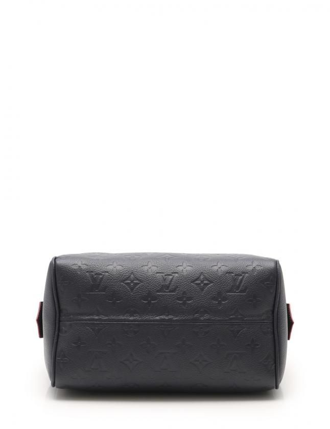 ルイ・ヴィトン LOUIS VUITTON スピーディ バンドリエール 25 モノグラムアンプラント ハンドバッグ レザー ネイビー 2WAY M43501
