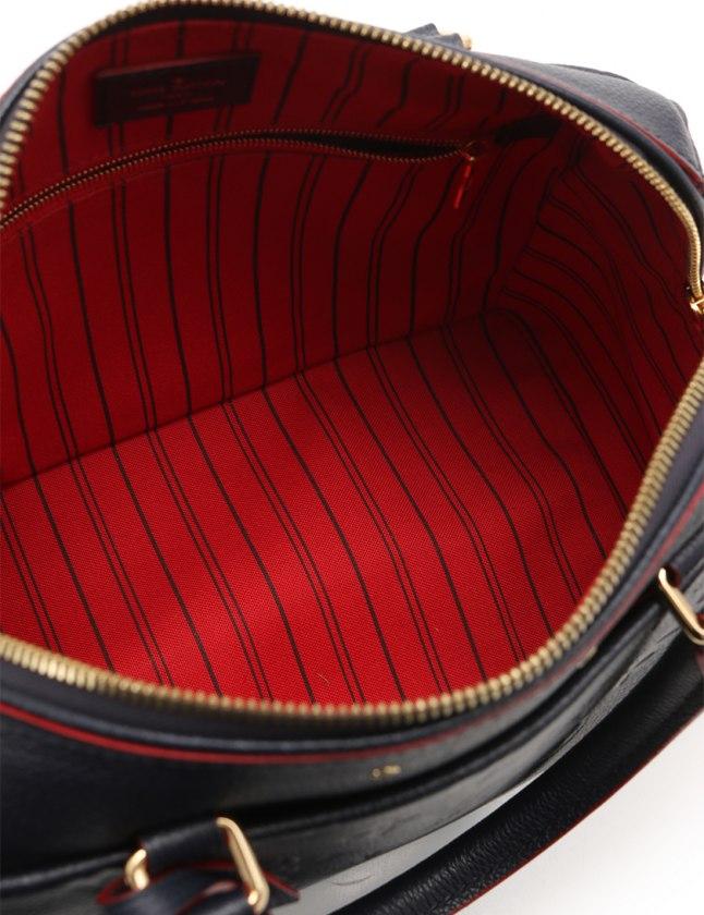 ルイ・ヴィトン LOUIS VUITTON スピーディ バンドリエール 25 モノグラムアンプラント ハンドバッグ レザー ネイビー 2WAY M43501