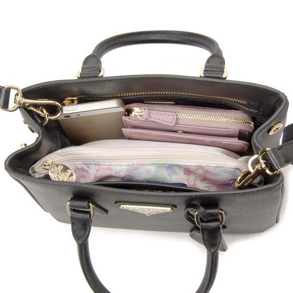 プラダ PRADA ハンドバッグ ブラック 1BA296 NZV F0632 V41 サフィアーノ 2WAYショルダーバッグ