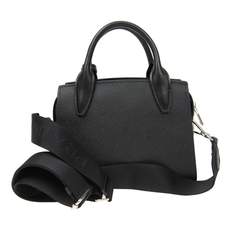 PRADA プラダ モノクローム ショルダー付き 2WAY ハンドバッグ ショルダーバッグ ブラック 1BA269 2ERX F0002