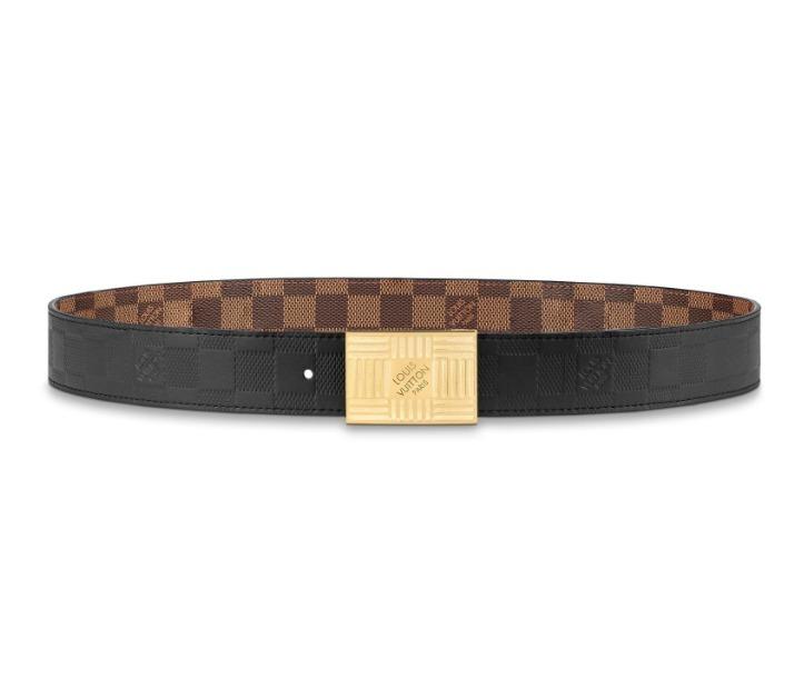 ルイヴィトン Louis Vuitton サンチュール・ダミエ 35 リバーシブル エヌべ M0268V