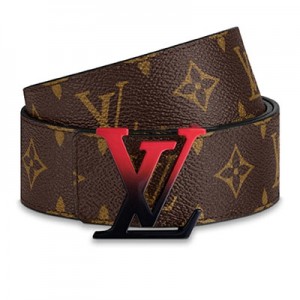 ルイ・ヴィトン LouisVuitton モノグラム リバーシブル ベルト マロン M0228V