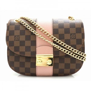 LOUIS VUITTON ルイ ヴィトン ダミエ ワイト チェーンショルダーバッグ アクセサリーポーチ クラッチバッグ セミショルダー N64418
