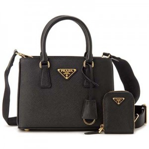 プラダ PRADA ハンドバッグ ブラック 1BA296 NZV F0632 V41 サフィアーノ 2WAYショルダーバッグ