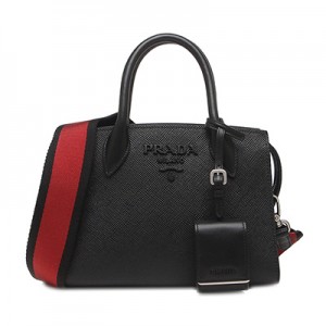 プラダ バッグ ハンドバッグショルダーバッグ サフィアーノモノクロームバッグ ブラック レディース PRADA 1BA269 2ERX NOO F0632