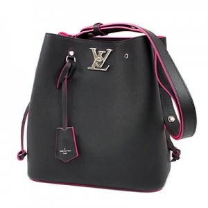 LOUIS VUITTON ルイ・ヴィトン ロックミー バケット ショルダーバッグ ノワール カーフレザー M54677
