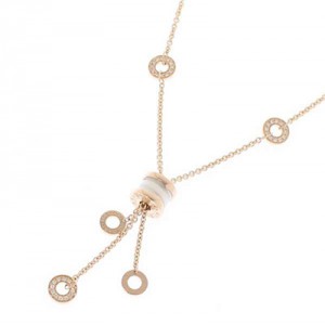 ブルガリ ネックレス B-zero1 ビーゼロワン エレメント ダイヤモンド K18PGピンクゴールド 347577 CL856019 BVLGARI B.ze...
