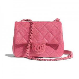 シャネル CHANEL フラップ バッグ ショルダー CC キャビア ピンク ブルー AS1784 B02892 N6813
