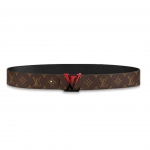 ルイ・ヴィトン LouisVuitton モノグラム リバーシブル ベルト マロン M0228V