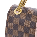 LOUIS VUITTON ルイ ヴィトン ダミエ ワイト チェーンショルダーバッグ アクセサリーポーチ クラッチバッグ セミショルダー N64418