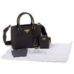 プラダ PRADA ハンドバッグ ブラック 1BA296 NZV F0632 V41 サフィアーノ 2WAYショルダーバッグ