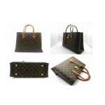 LOUIS VUITTON ルイ・ヴィトン フラワー トート  モノグラム レザー 2WAY ショルダーバッグ ハンドバッグ レディース M43770