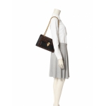 ルイ・ヴィトン LOUIS VUITTON ヴィクトワール モノグラム チェーンショルダーバッグ PVC レザー 茶 黒 M41730