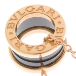 ブルガリ ネックレス B-zero1 ビーゼロワン K18PG ピンクゴールド ブラックセラミック 346083 CL855762 BVLGARI B.zero1