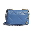 シャネル CHANEL ラムスキン CHANEL19 フラップバッグ ブルーAS1160 B02875 N0902
