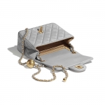 シャネル CHANEL フラップバッグ ブラック グレー AS1786 B02916 N6514