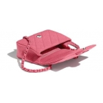 シャネル CHANEL フラップ バッグ ショルダー CC キャビア ピンク ブルー AS1784 B02892 N6813