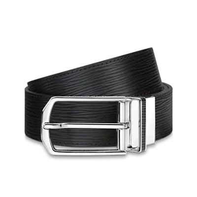 LouisVuitton スレンダー 35MM リバーシブル ベルト 黒 レザー M0128Q
