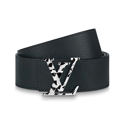 ルイヴィトン LOUIS VUITTON サンチュール・LVファセット リバーシブル ネイビー M0292T