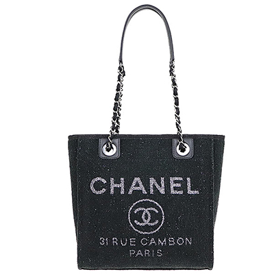 シャネル  CHANEL バッグ トートバッグ A66939 ブラック  トートバッグ ドーヴィル