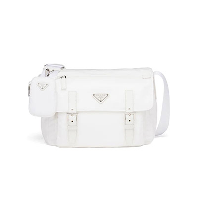 プラダ PRADA ショルダーバッグ ヴェラ/VELA 三角ロゴプレート ホワイト 1BD953_RV44_F0009_V_B1O メンズ レディース