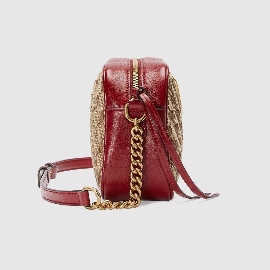 グッチ GUCCI GGマーモント スモール ショルダーバッグ レッド レザー 447632 HVKEG 8561