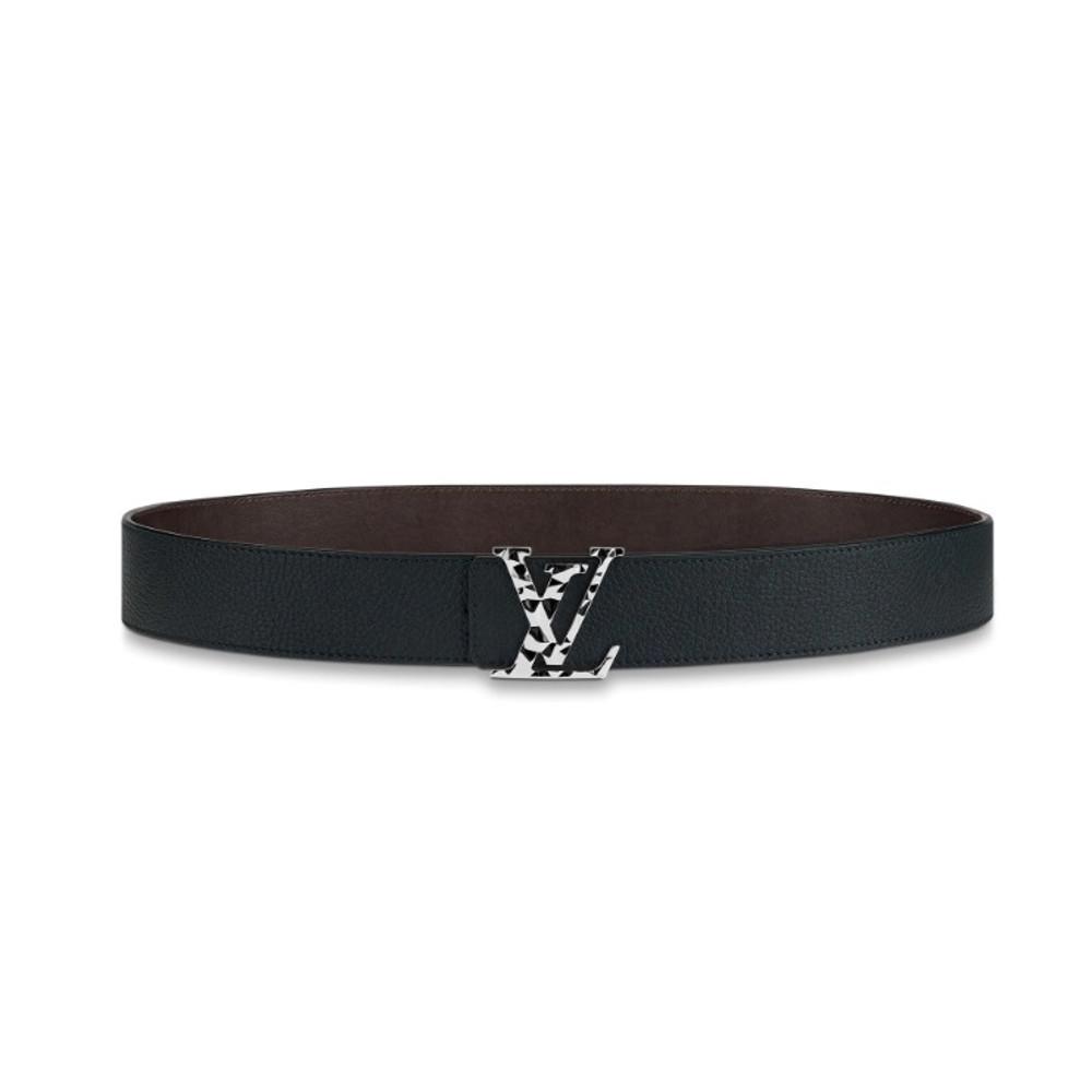 ルイヴィトン LOUIS VUITTON サンチュール・LVファセット リバーシブル ネイビー M0292T