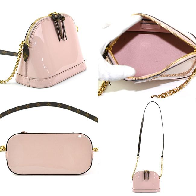 ルイヴィトン Louis Vuitton アルマMINI ローズバレリーヌ パテントレザーxゴールド金具 レディース M52750
