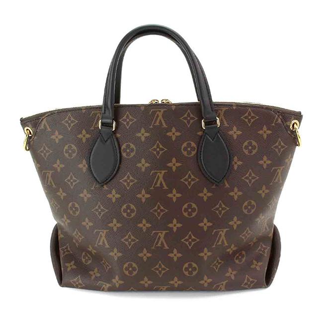 ルイ ヴィトン LOUIS VUITTON モノグラム フラワー ジップド トート MM 2way トート ショルダー バッグ ノワール M44347