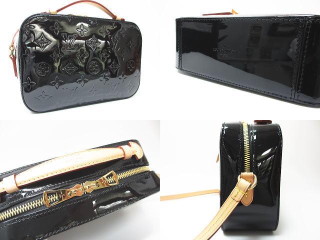 ルイヴィトン　LOUIS VUITTONサンタモニカ　 ヴェルニ　ノワール　黒 ショルダーバッグ　クロスボディ カメラバッグ M90370​