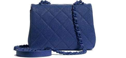 CHANEL フラップ バッグ ショルダー CC キャビア ピンク ブルー ダークブルー AS1784 B02892 N5947