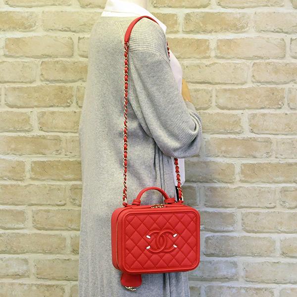 シャネル  CHANEL 2WAYバニティ A93343 ショルダーバッグ キャビアスキン