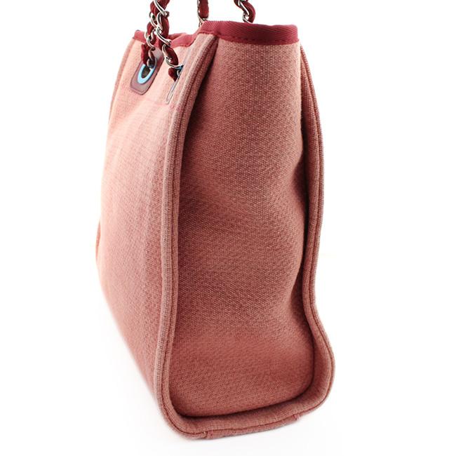 CHANEL シャネル トートバッグ ドーヴィルPM ショルダーバッグ レディース ピンク レッド キャンバス レザー A66939