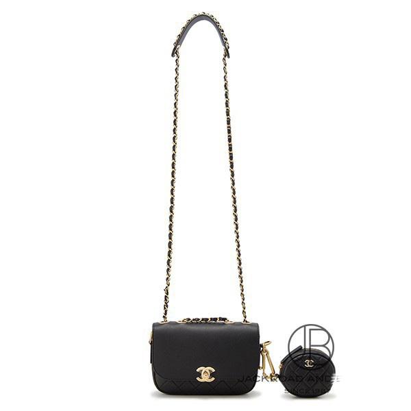 シャネル CHANEL フラップバッグ& コインパース　ブラック 黒 AS1094 B01407 94305