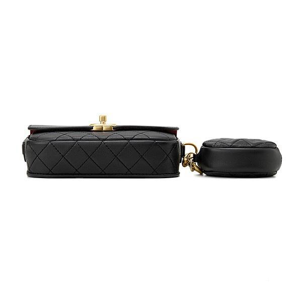 シャネル CHANEL フラップバッグ& コインパース　ブラック 黒 AS1094 B01407 94305