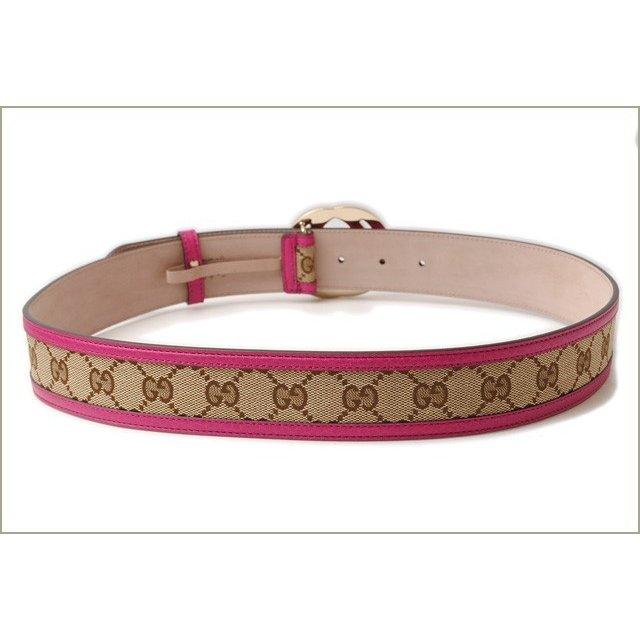グッチ ベルト ユニセックス GUCCI GGバックル　GGブラウン/ベージュ ピンク　 アパレル アウトレット 114876 FWCGG 8961