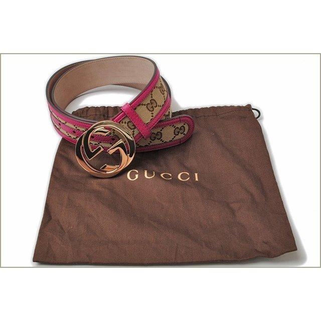 グッチ ベルト ユニセックス GUCCI GGバックル　GGブラウン/ベージュ ピンク　 アパレル アウトレット 114876 FWCGG 8961