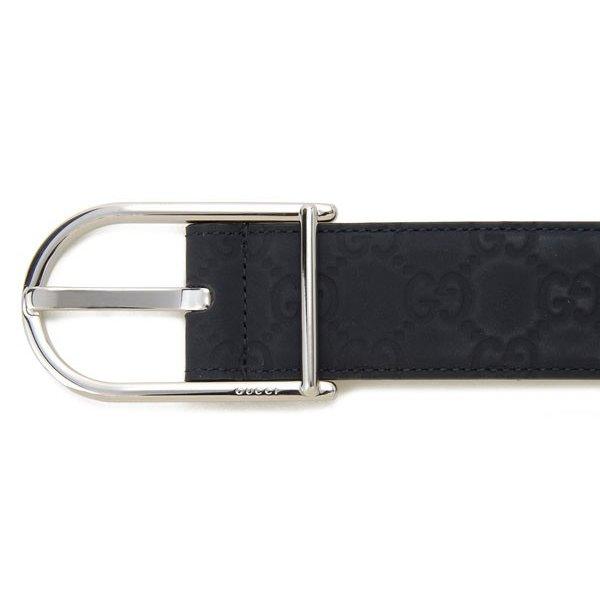 グッチ GUCCI メンズ ベルト (95)  ラバー グッチシマ ビジネスベルト ブルー 245868 AF60N 4009