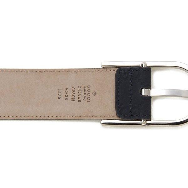 グッチ GUCCI メンズ ベルト (95)  ラバー グッチシマ ビジネスベルト ブルー 245868 AF60N 4009