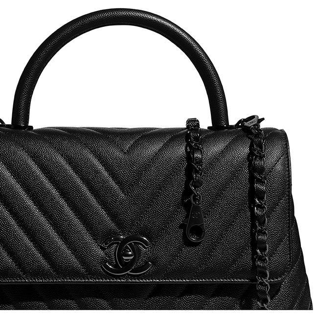 シャネル CHANEL バッグ トップハンドル フラップバッグ ブラック カーフ A92991 B02702 94305