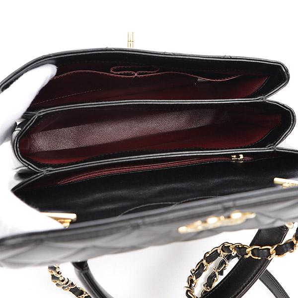 シャネル トップハンドル　2WAYバッグ　ラムスキン　ブラック　ゴールド金具　A92236 Y60767 94305