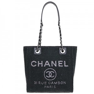 シャネル  CHANEL バッグ トートバッグ A66939 ブラック  トートバッグ ドーヴィル