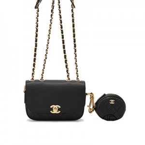 シャネル CHANEL フラップバッグ& コインパース　ブラック 黒 AS1094 B01407 94305